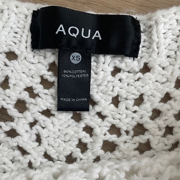 Aqua White Crochet Camisole Tank - Picture 2 of 3